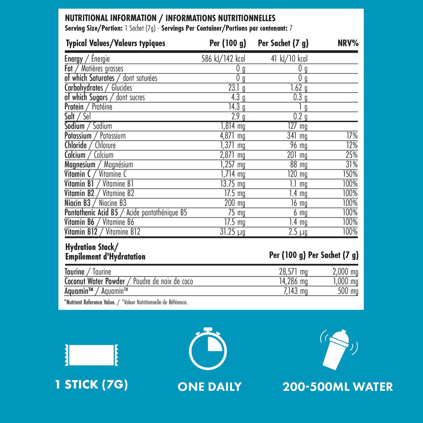 Applied Nutrition - Electrolyte & Vitamin Sticks x7