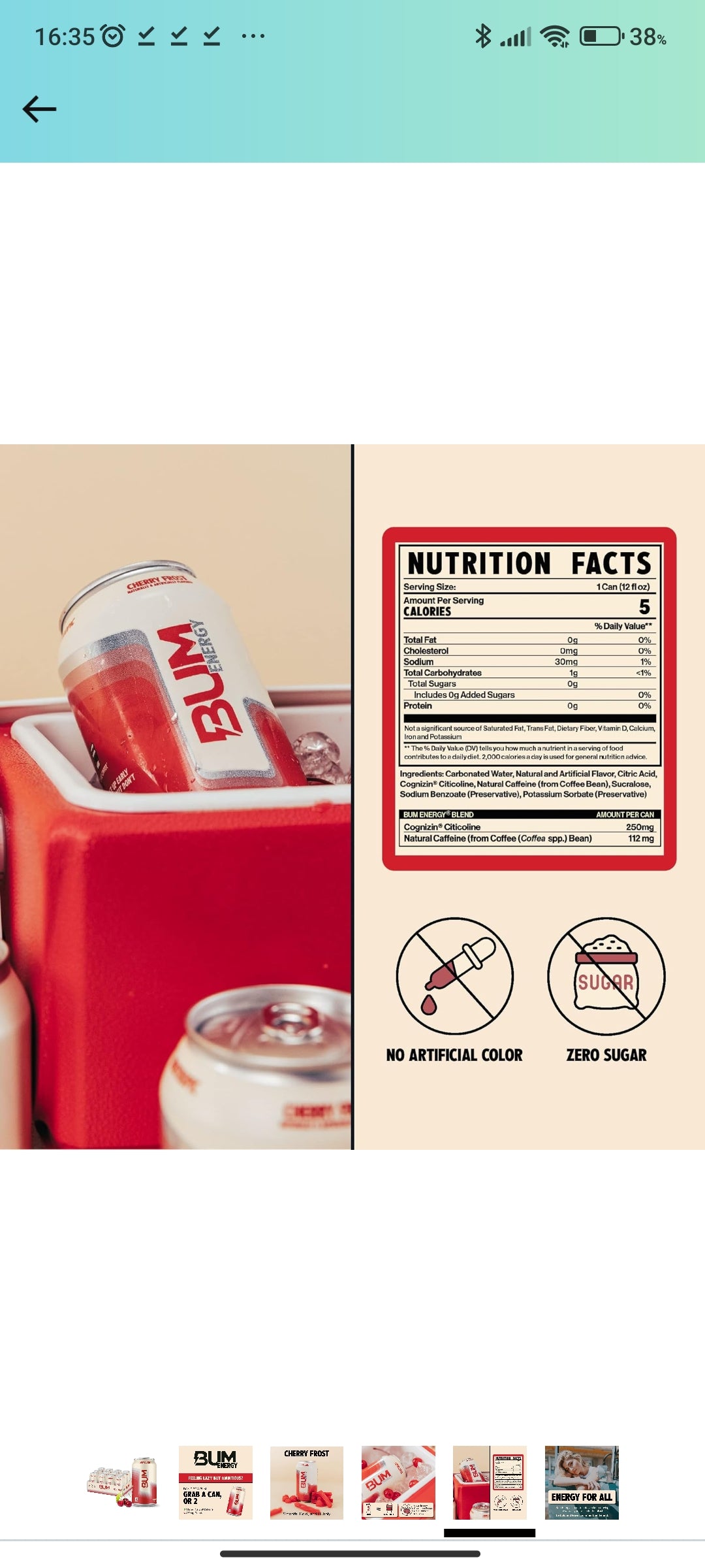 Bum energy Cbum 355ml can