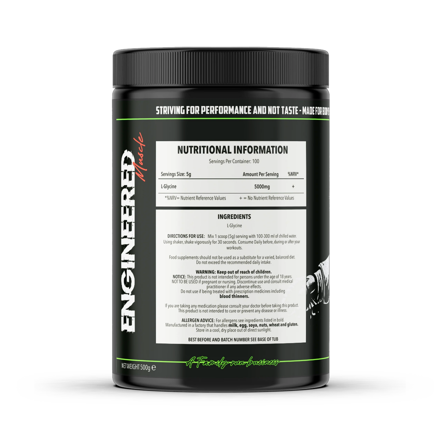 Engineered muscle Glycine