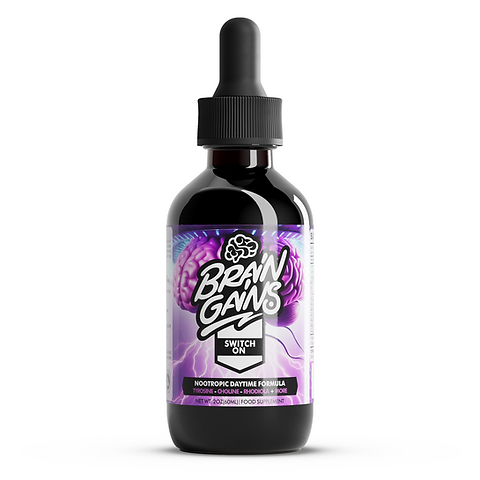 Brain Gains Tincture drop switch on 60ml