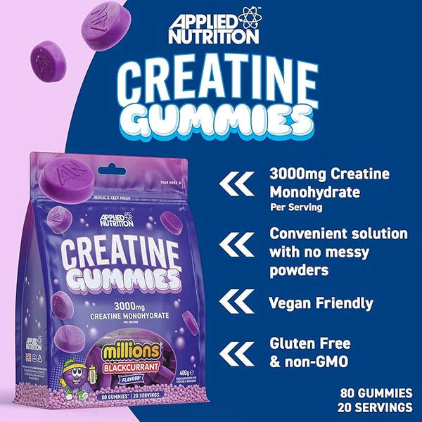 Creatine Gummies 3000mg (80 gummies)