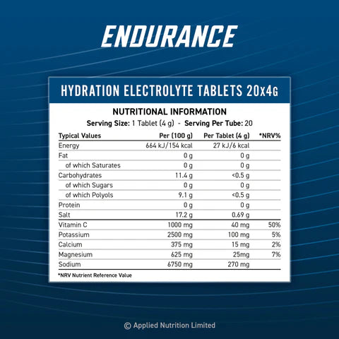 Applied Nutrition - Endurance Hydration Electrolyte Tablets