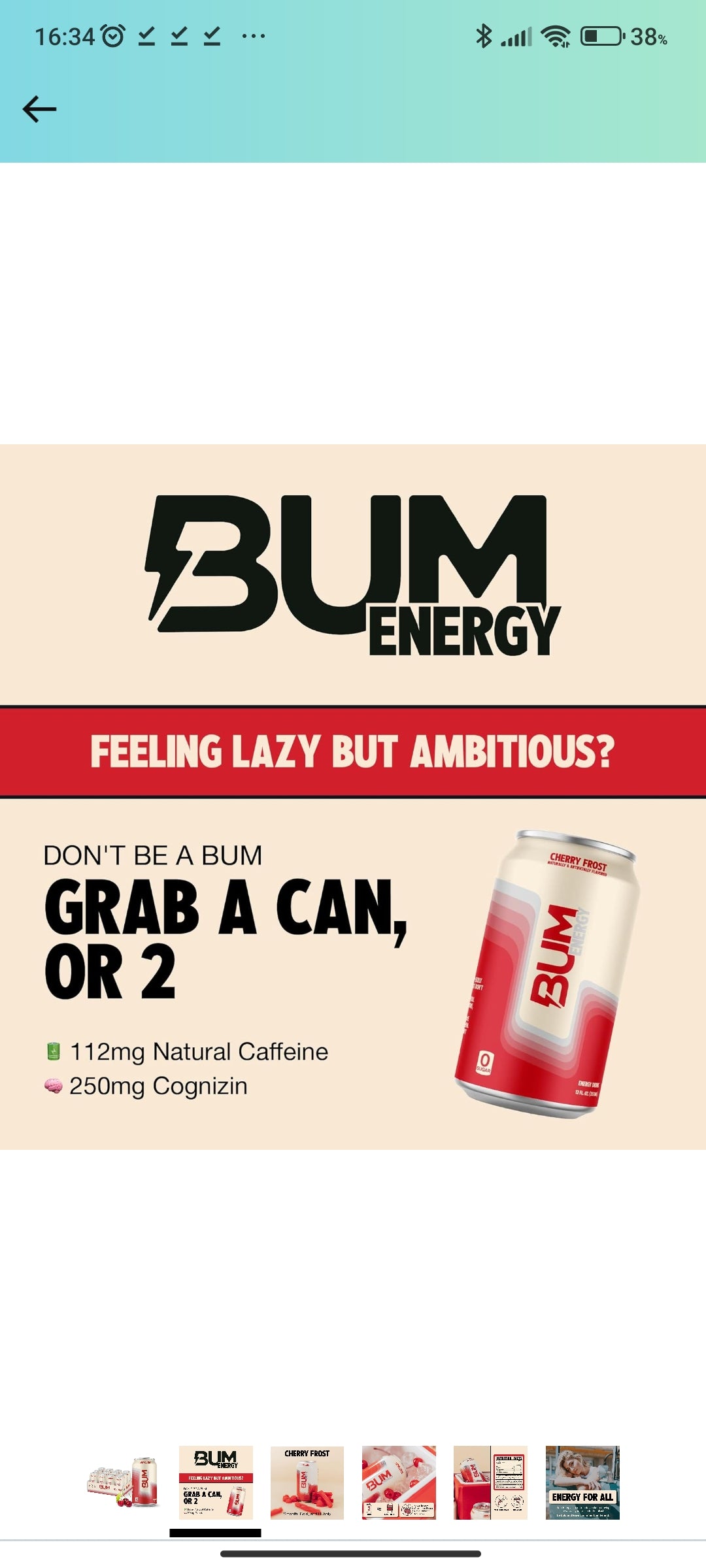 Bum energy Cbum 355ml can