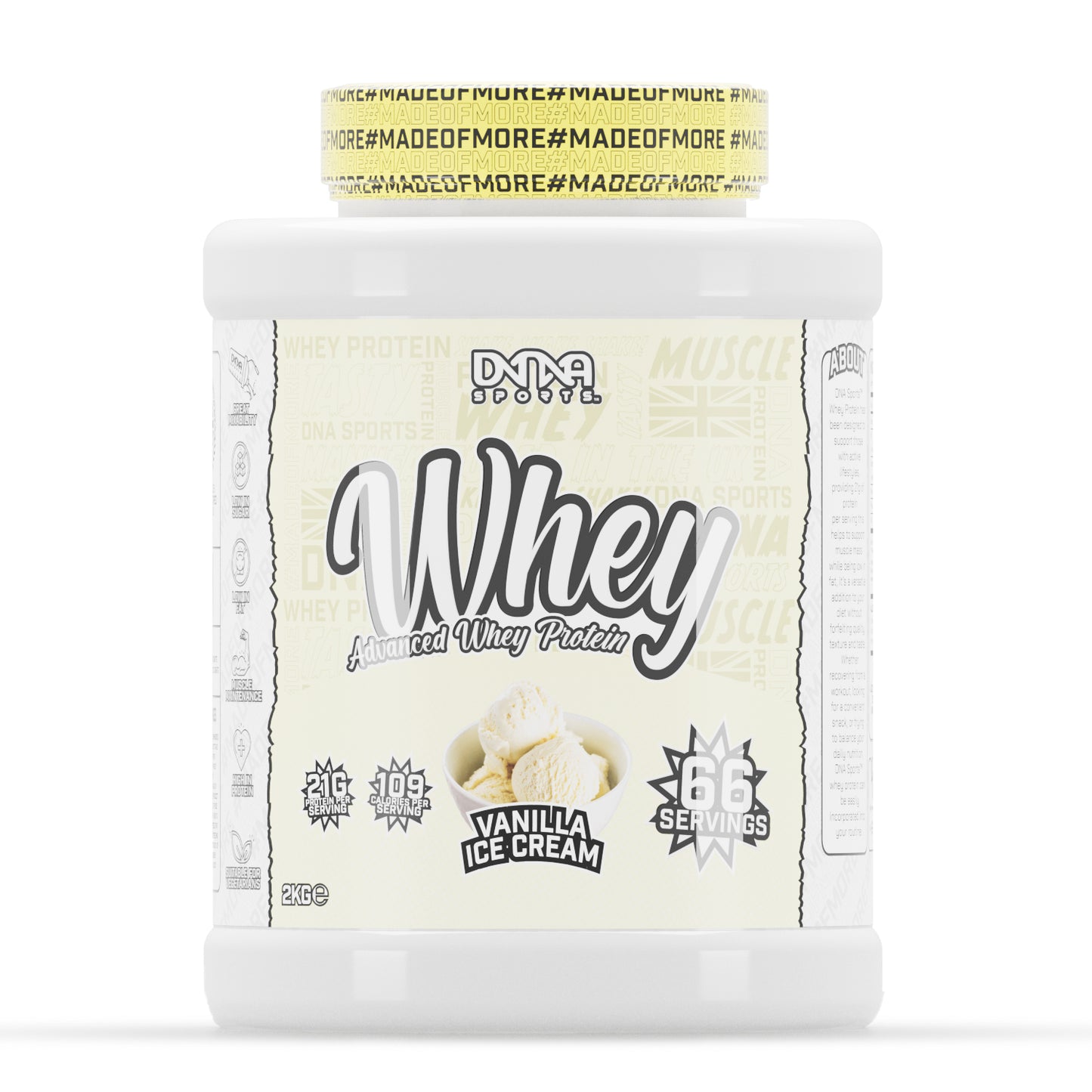 DNA Sports Advanced Whey Protein 2kg 66 Servings