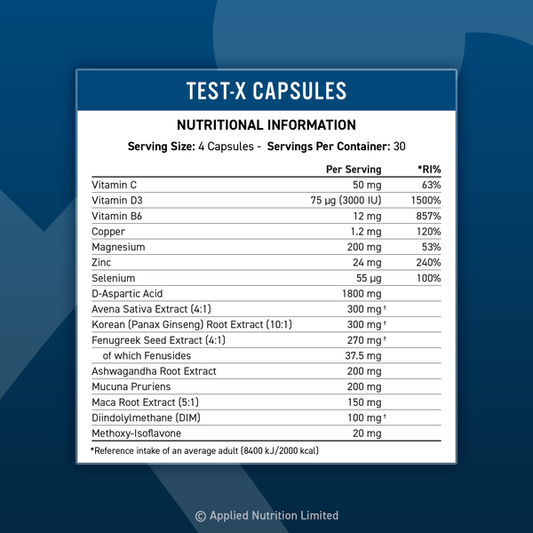 Test X Capsules Applied Nutrition