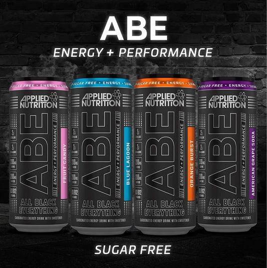 Applied Nutrition ABE Ready to Drink Carbonated Energy Drinks Sugar Free 330ml